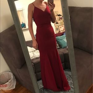 Red formal dress